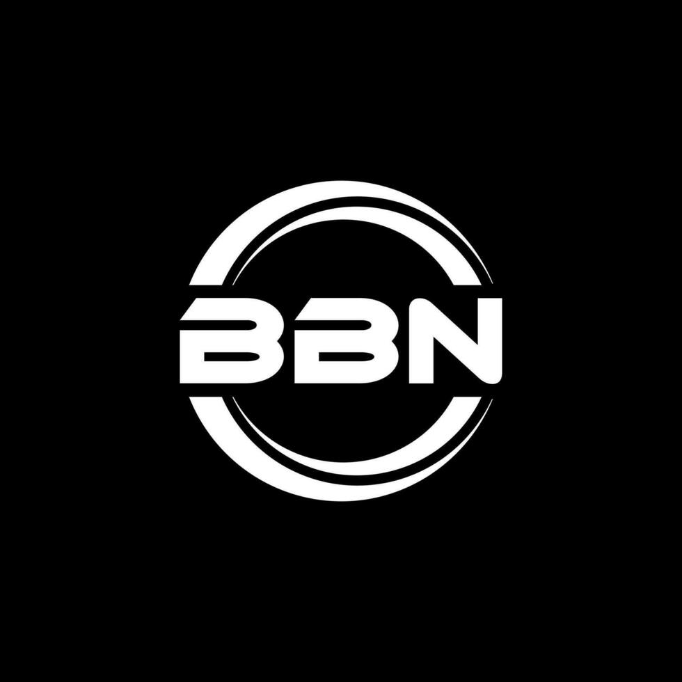 bbn letra logo diseño en ilustración. vector logo, caligrafía diseños para logo, póster, invitación, etc.