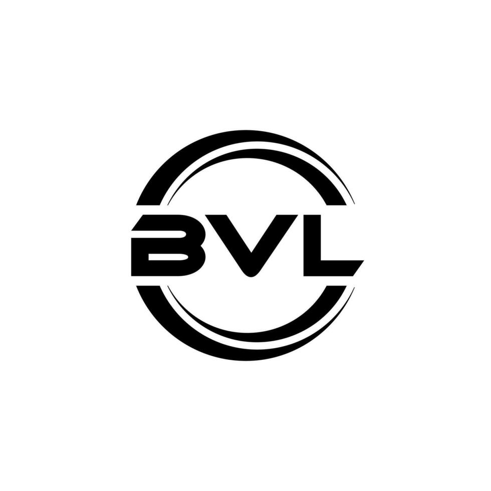 bvl letra logo diseño en ilustración. vector logo, caligrafía diseños para logo, póster, invitación, etc.