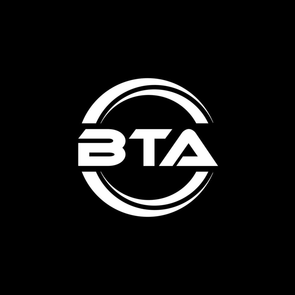 BTA letter logo design in illustration. Vector logo, calligraphy designs for logo, Poster, Invitation, etc.