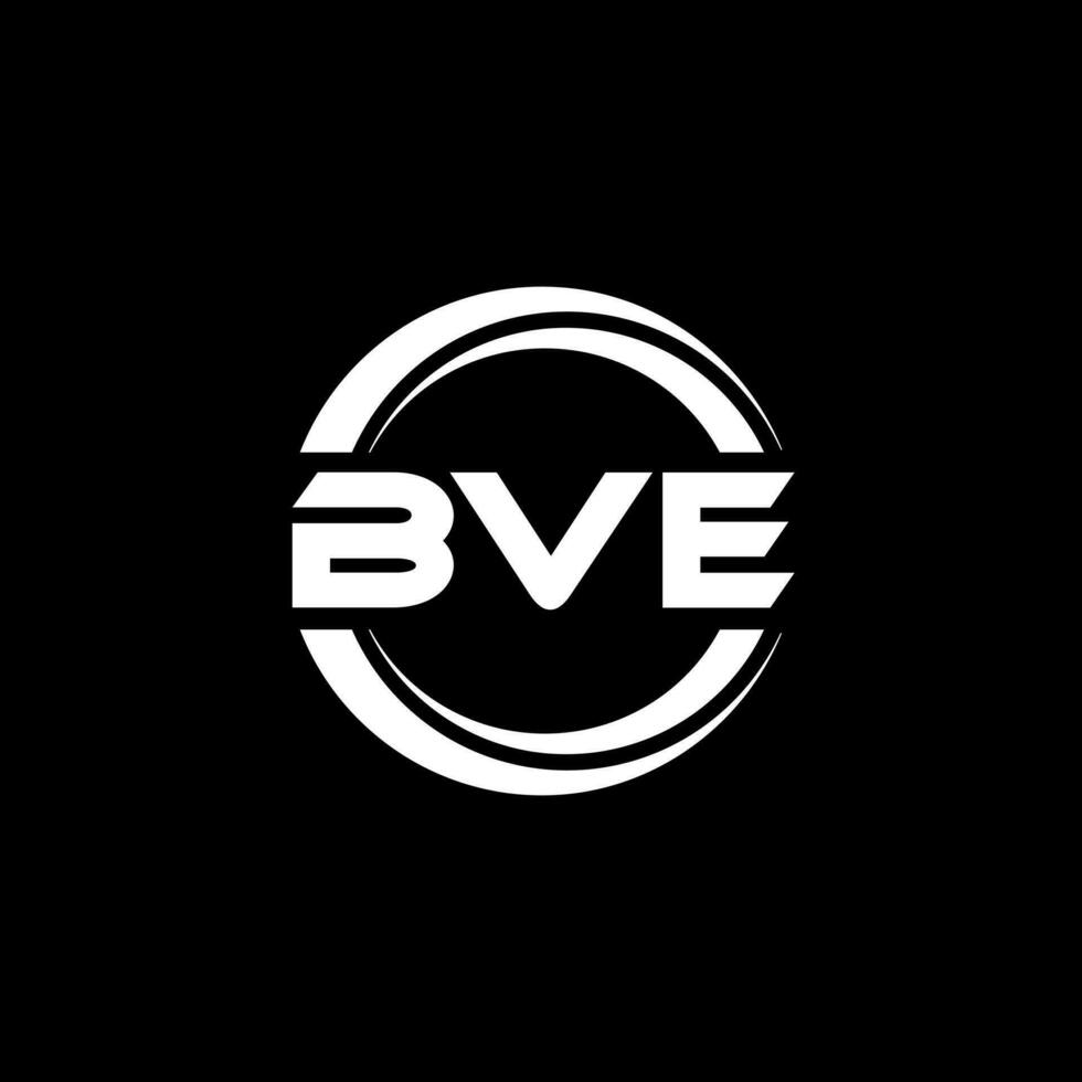 BVE letter logo design in illustration. Vector logo, calligraphy designs for logo, Poster, Invitation, etc.