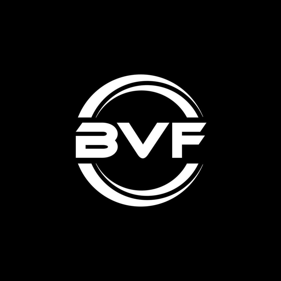 BVF letter logo design in illustration. Vector logo, calligraphy designs for logo, Poster, Invitation, etc.