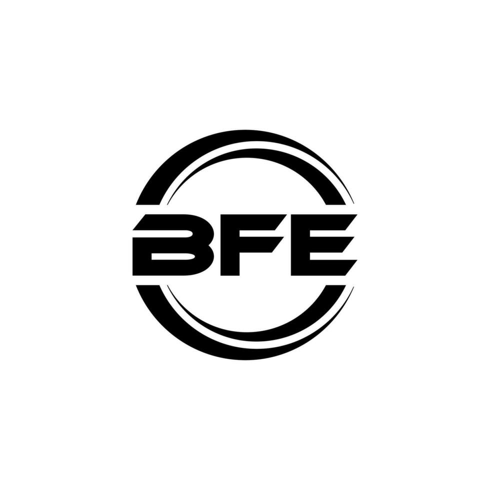 bfe letra logo diseño en ilustración. vector logo, caligrafía diseños para logo, póster, invitación, etc.