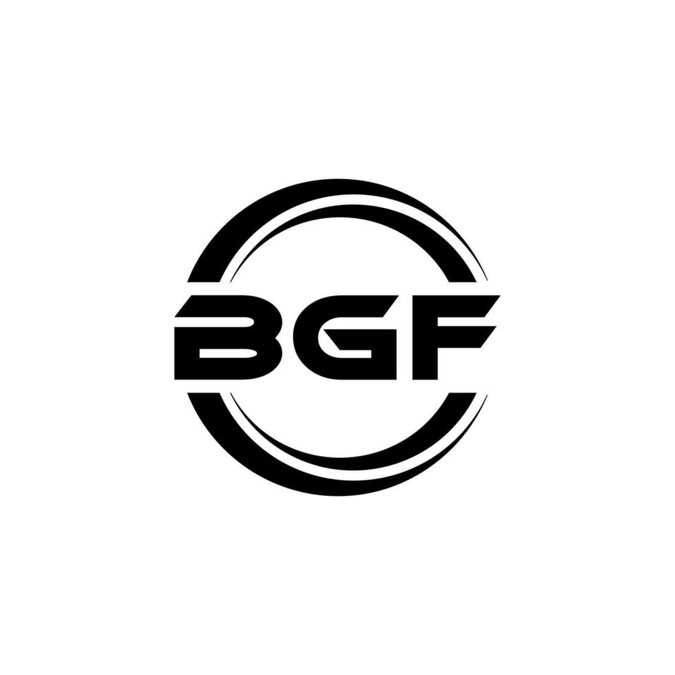 diseño de logotipo de letra bgf en ilustración. logotipo vectorial, diseños de caligrafía para logotipo, afiche, invitación, etc. vector