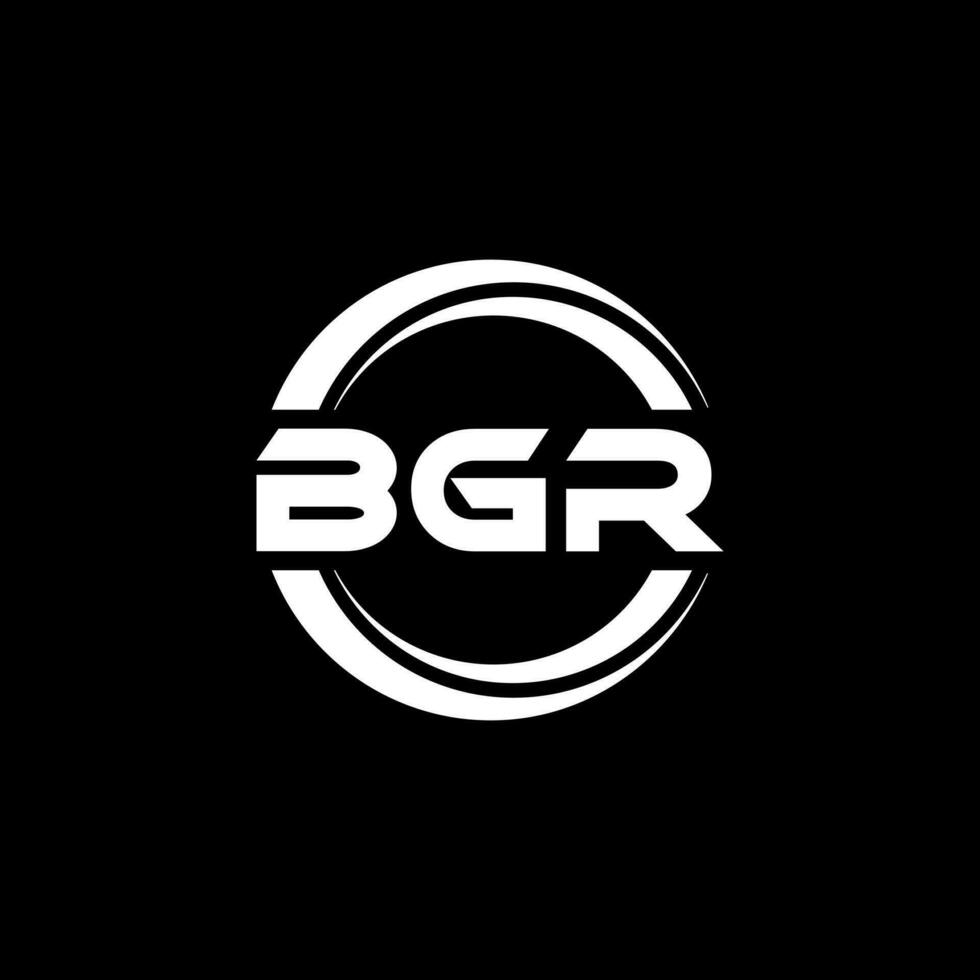 diseño de logotipo de letra bgr en ilustración. logotipo vectorial, diseños de caligrafía para logotipo, afiche, invitación, etc. vector