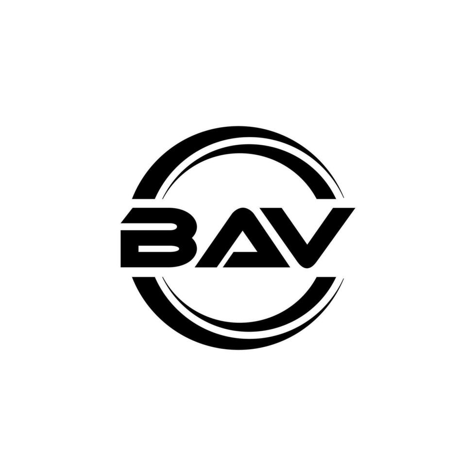 bav letra logo diseño en ilustración. vector logo, caligrafía diseños para logo, póster, invitación, etc.