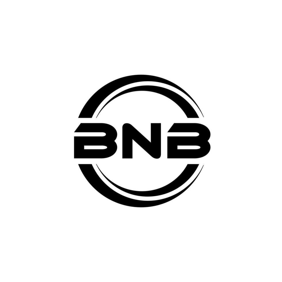 diseño de logotipo de letra bnb en ilustración. logotipo vectorial, diseños de caligrafía para logotipo, afiche, invitación, etc. vector