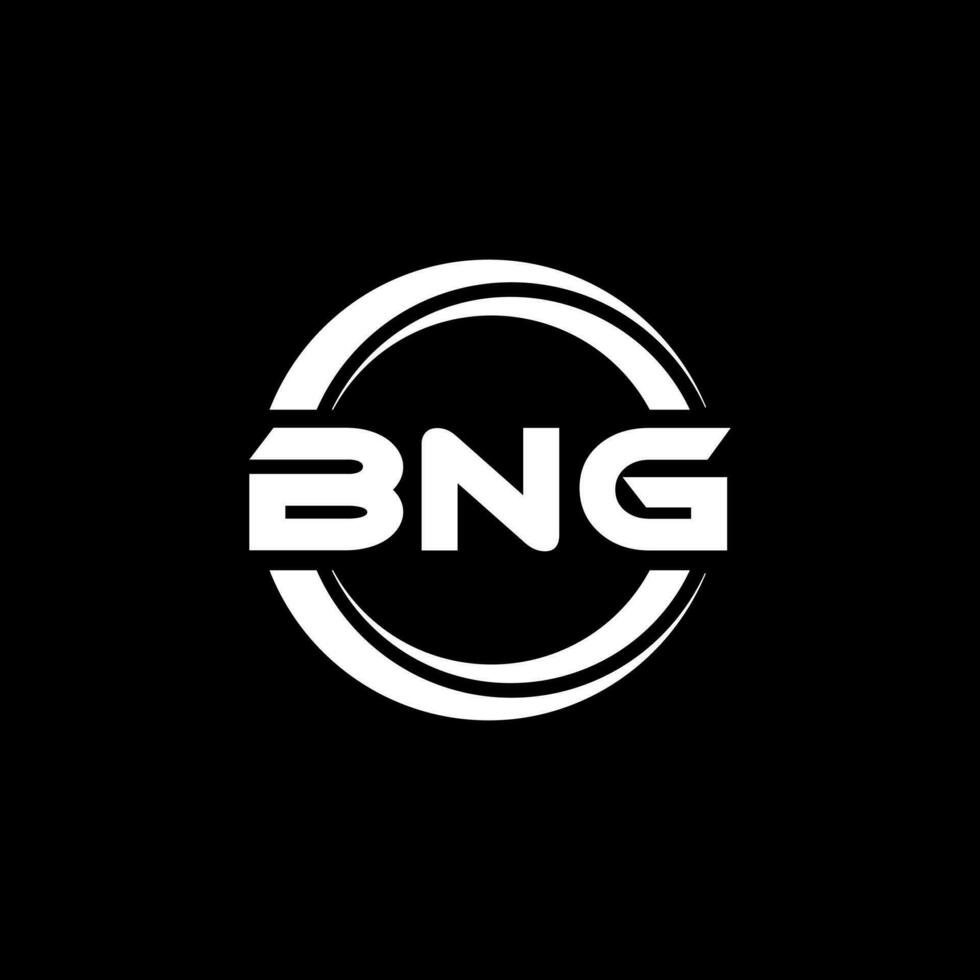 diseño de logotipo de letra bng en ilustración. logotipo vectorial, diseños de caligrafía para logotipo, afiche, invitación, etc. vector