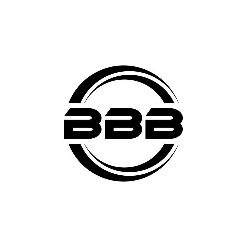 bbb letra logo diseño en ilustración. vector logo, caligrafía diseños para logo, póster, invitación, etc.