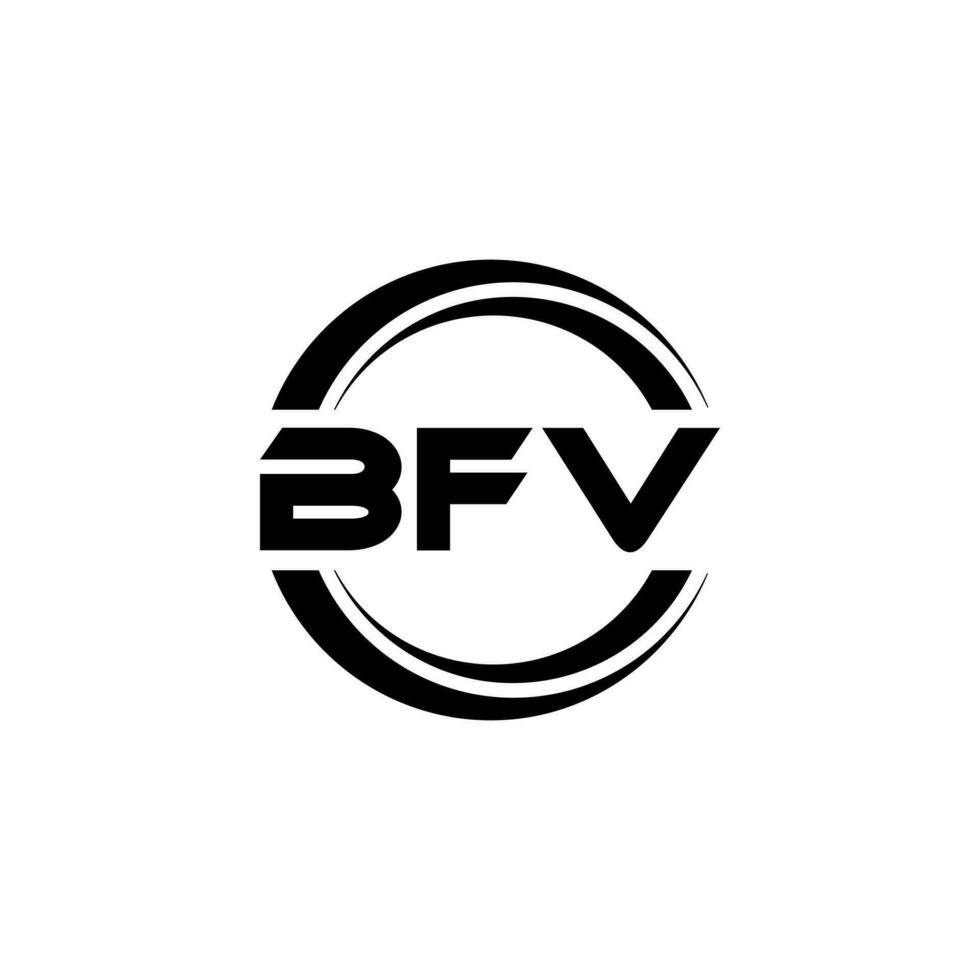 bfv letra logo diseño en ilustración. vector logo, caligrafía diseños para logo, póster, invitación, etc.