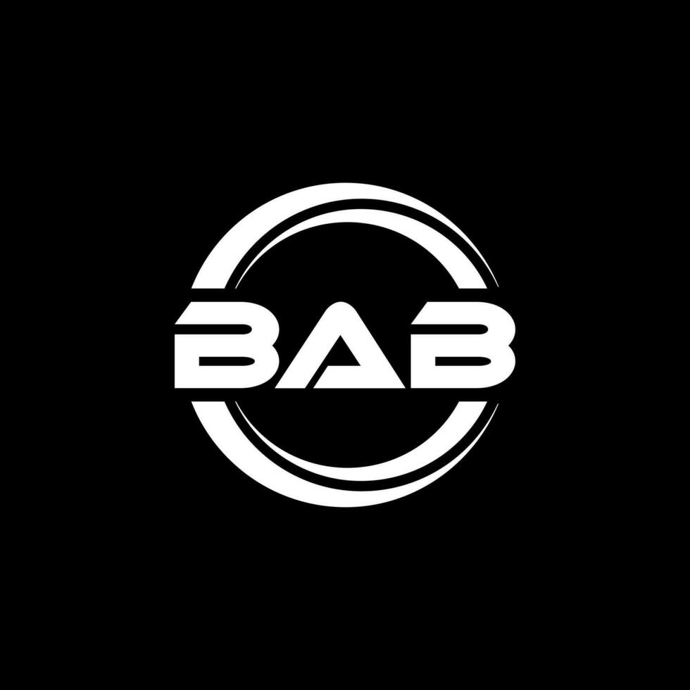 BAB letter logo design in illustration. Vector logo, calligraphy designs for logo, Poster, Invitation, etc.