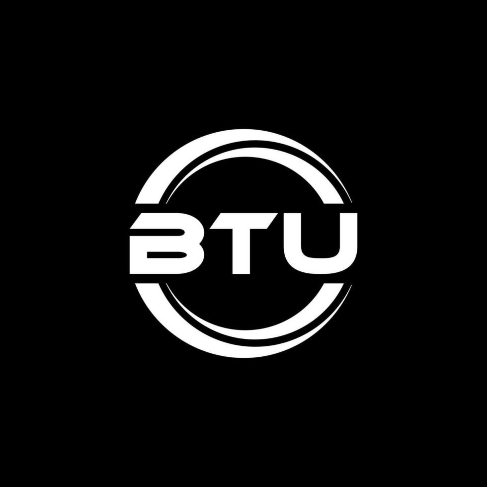 btu letra logo diseño en ilustración. vector logo, caligrafía diseños para logo, póster, invitación, etc.