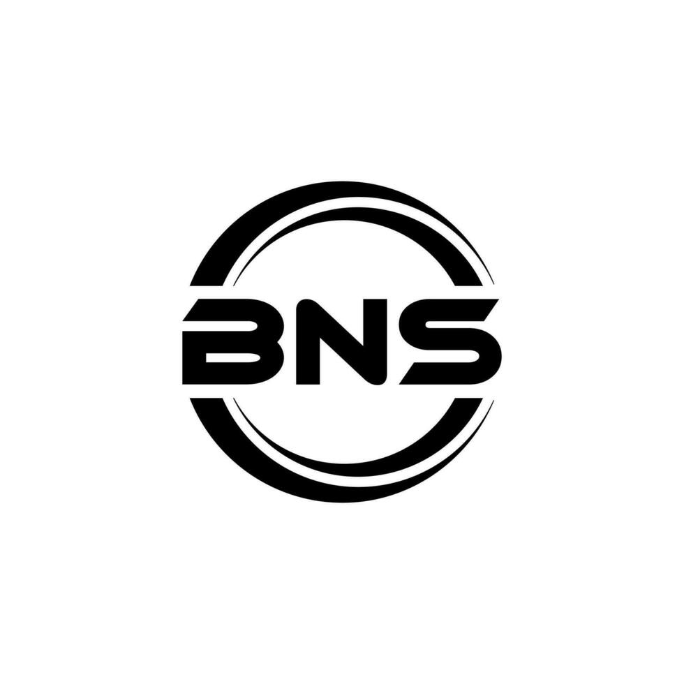 diseño del logotipo de la letra bns en la ilustración. logotipo vectorial, diseños de caligrafía para logotipo, afiche, invitación, etc. vector