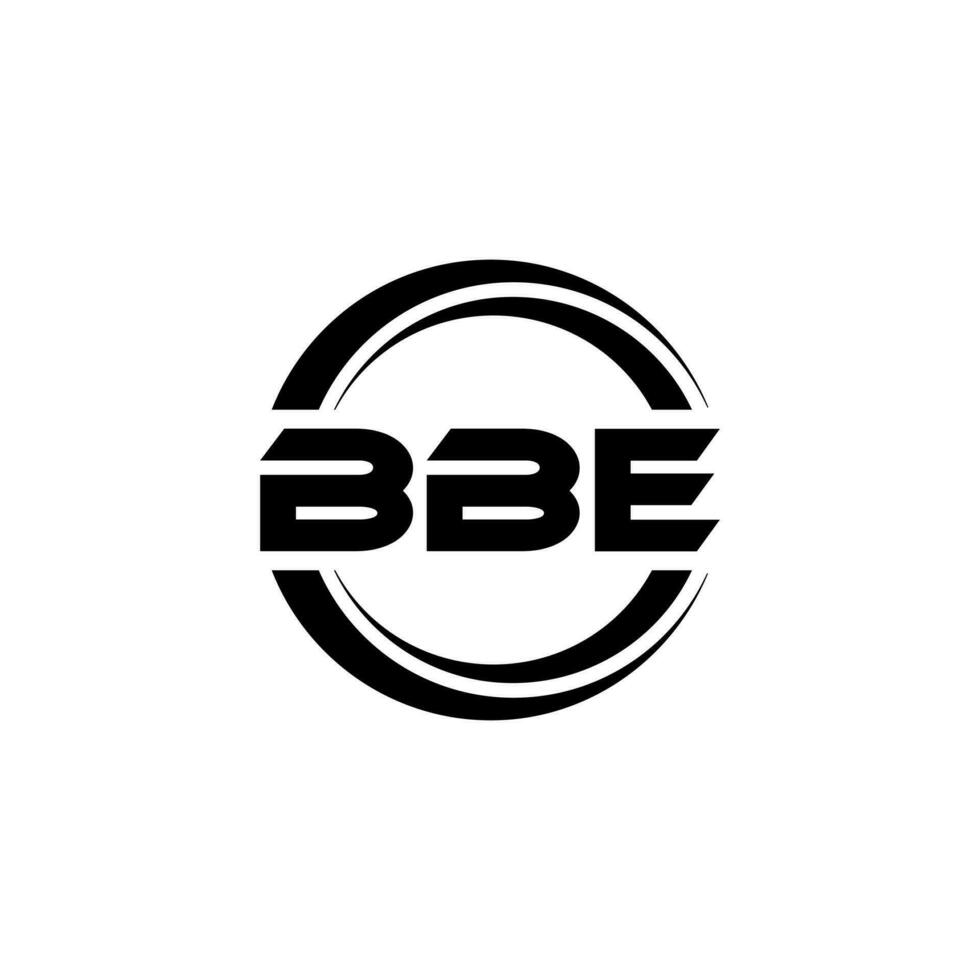 bbe letra logo diseño en ilustración. vector logo, caligrafía diseños para logo, póster, invitación, etc.