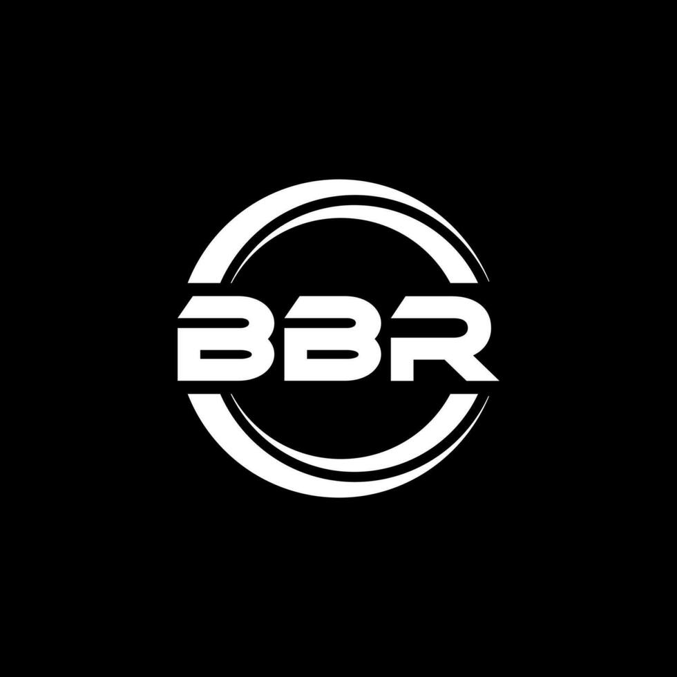 BBR letter logo design in illustration. Vector logo, calligraphy designs for logo, Poster, Invitation, etc.