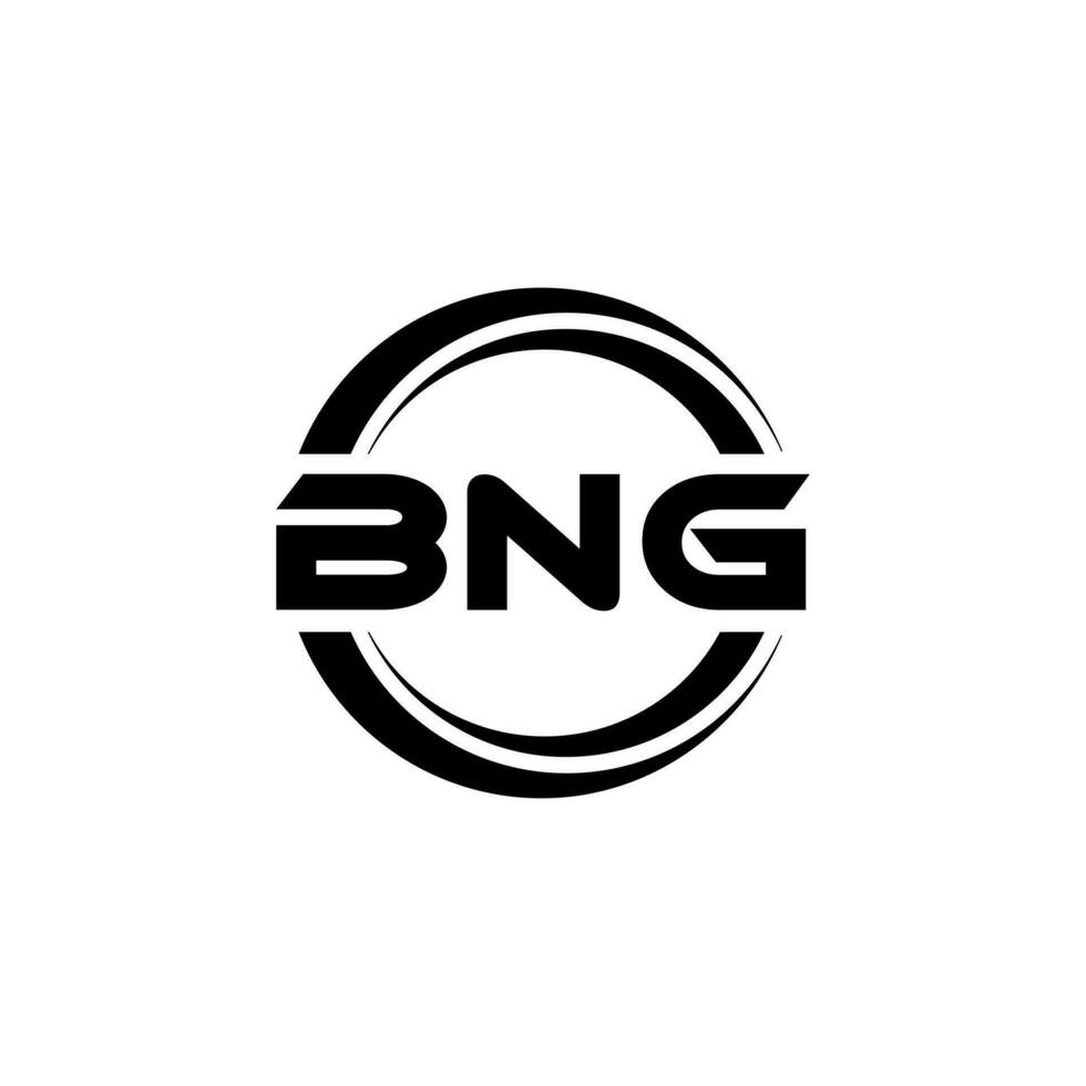 diseño de logotipo de letra bng en ilustración. logotipo vectorial, diseños de caligrafía para logotipo, afiche, invitación, etc. vector