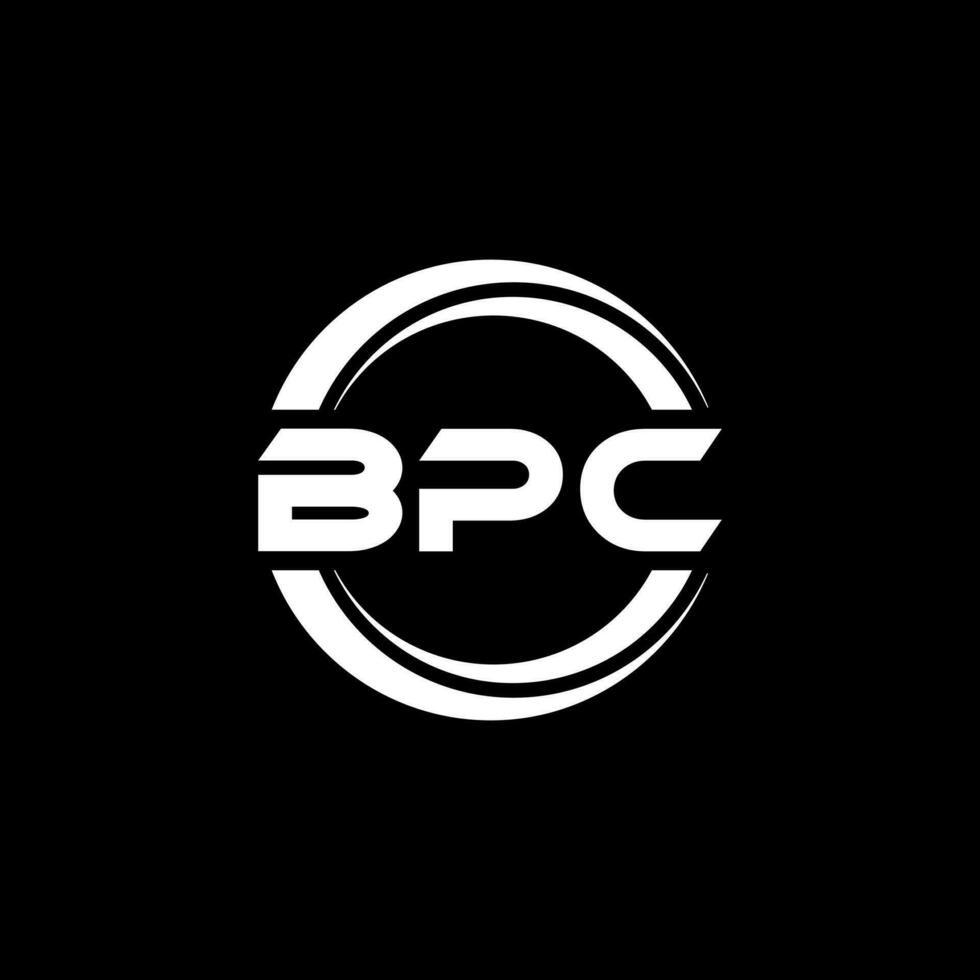 bpc letra logo diseño en ilustración. vector logo, caligrafía diseños para logo, póster, invitación, etc.