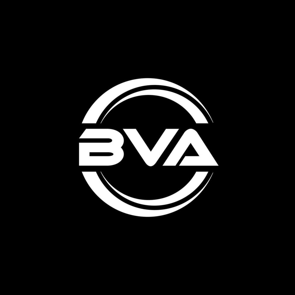 bva letra logo diseño en ilustración. vector logo, caligrafía diseños para logo, póster, invitación, etc.