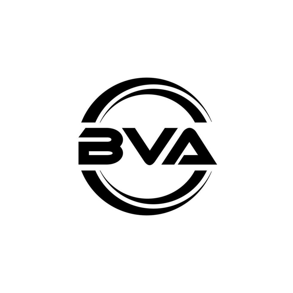 BVA letter logo design in illustration. Vector logo, calligraphy designs for logo, Poster, Invitation, etc.