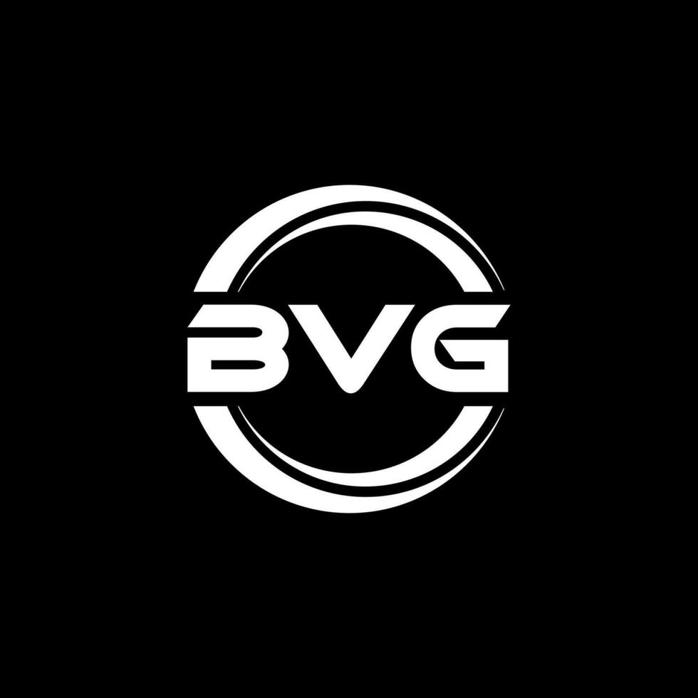 bvg letra logo diseño en ilustración. vector logo, caligrafía diseños para logo, póster, invitación, etc.