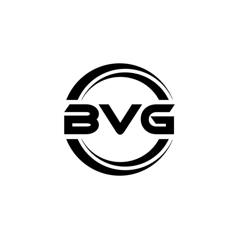 bvg letra logo diseño en ilustración. vector logo, caligrafía diseños para logo, póster, invitación, etc.