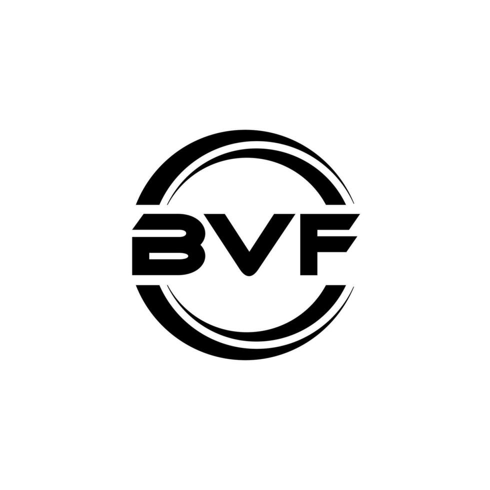 bvf letra logo diseño en ilustración. vector logo, caligrafía diseños para logo, póster, invitación, etc.