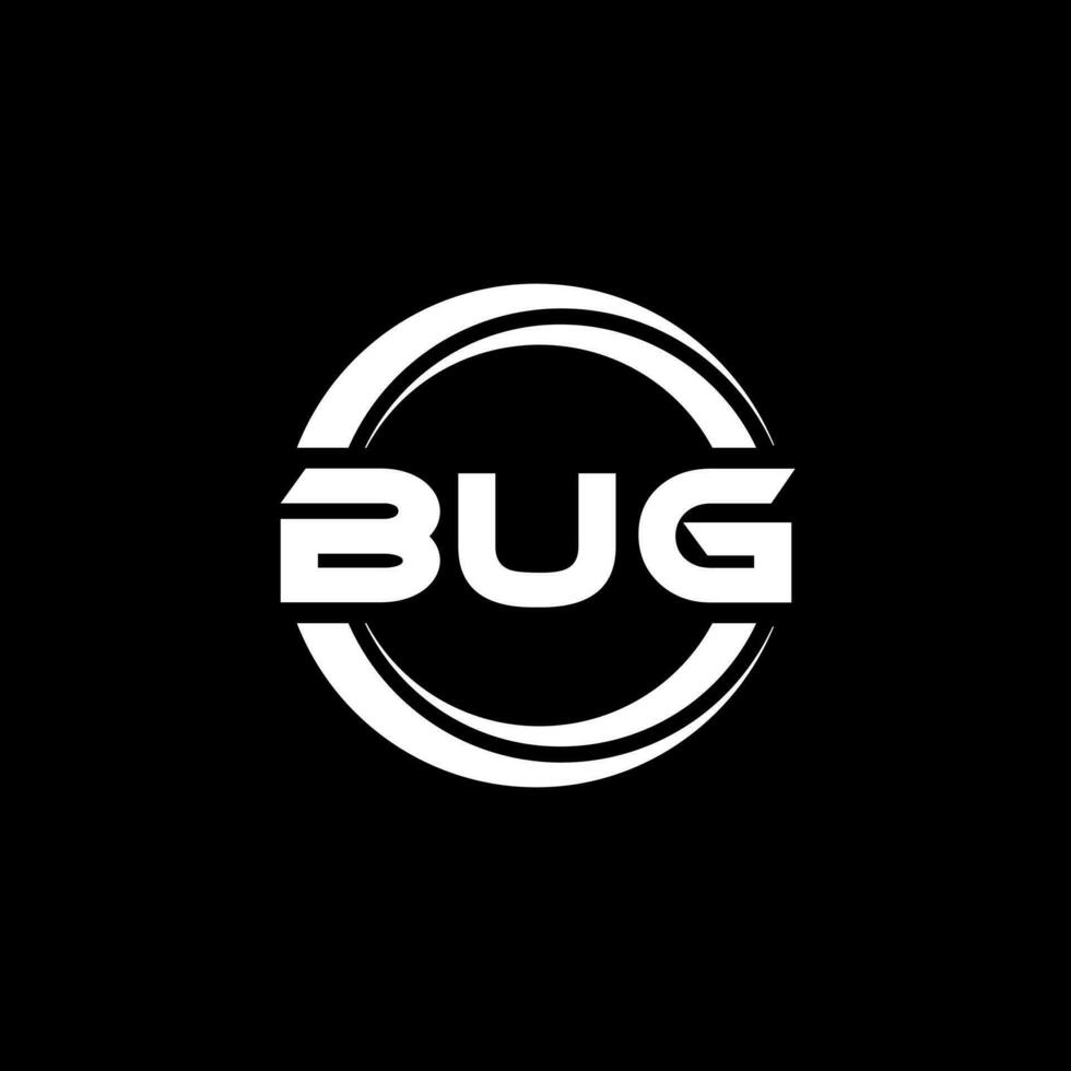 BUG letter logo design in illustration. Vector logo, calligraphy designs for logo, Poster, Invitation, etc.