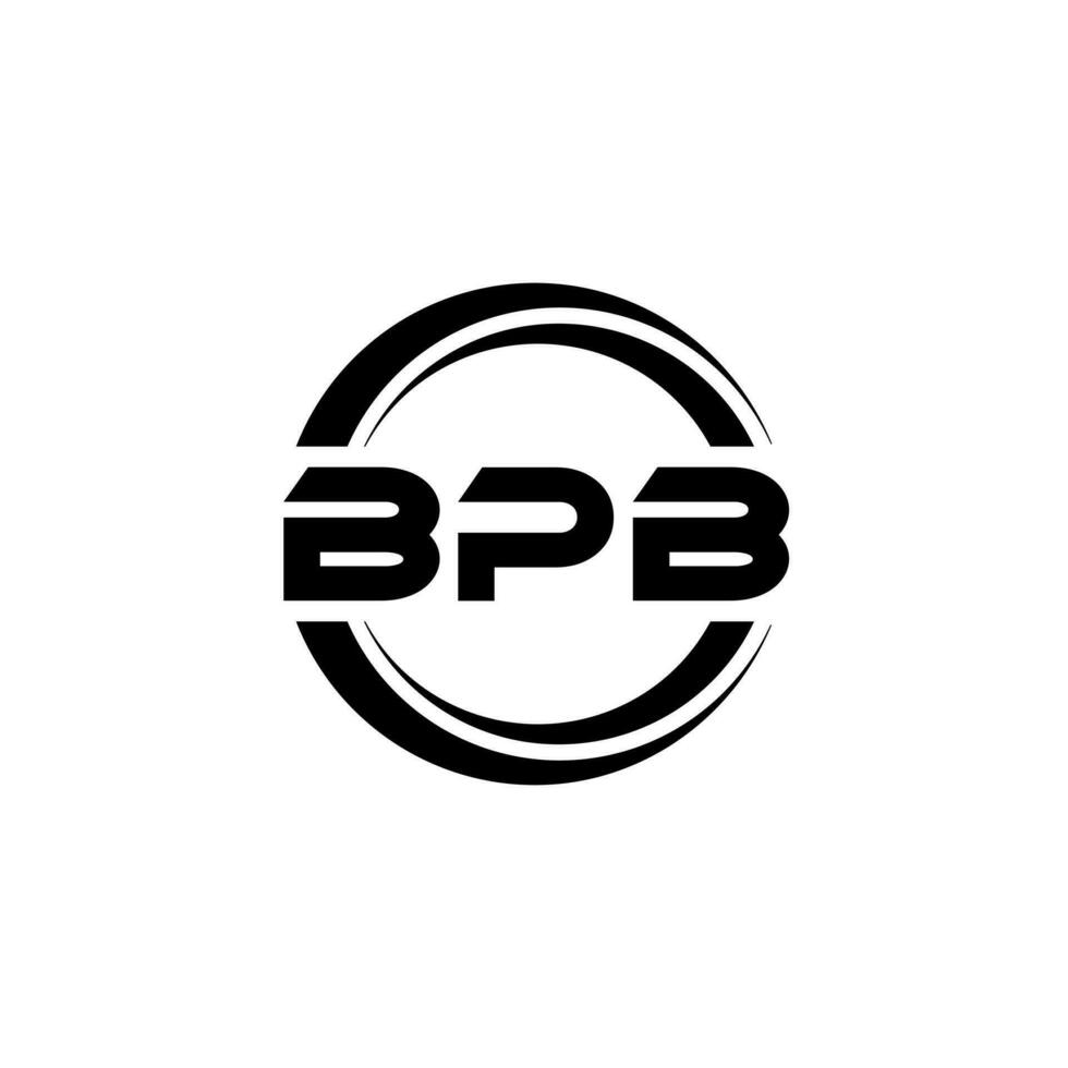 BPB letter logo design in illustration. Vector logo, calligraphy designs for logo, Poster, Invitation, etc.