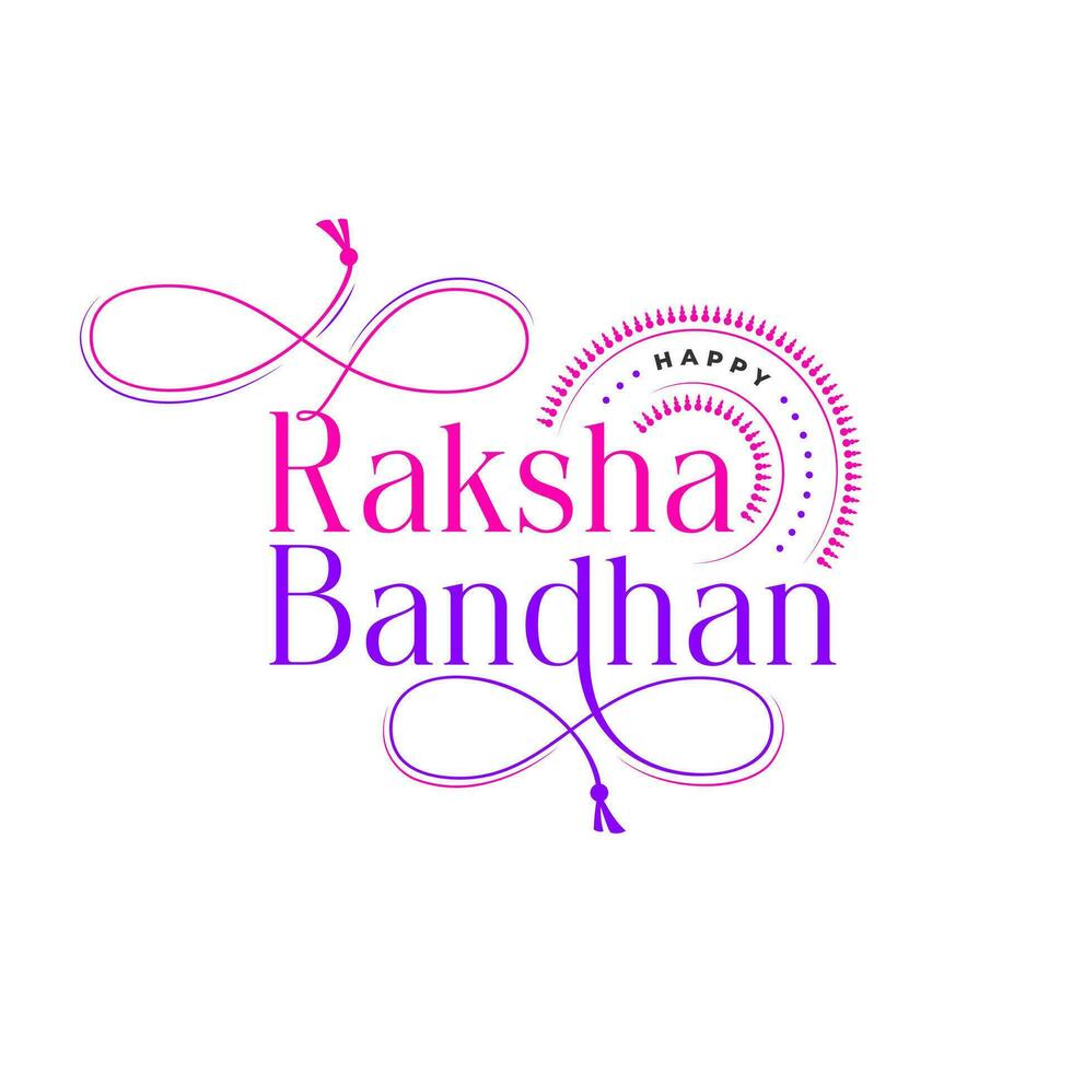 Happy Raksha Bandhan Typographic Design Vector Illustration