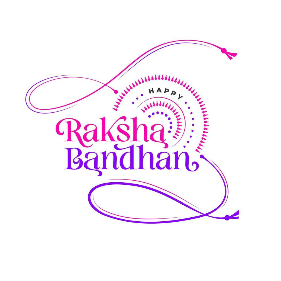 Happy Raksha Bandhan Typographic Design Vector Illustration