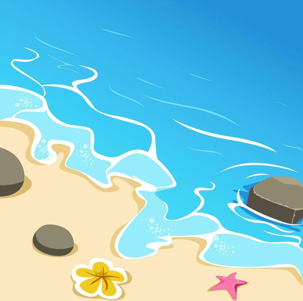 playa mar ilustración diseño vector