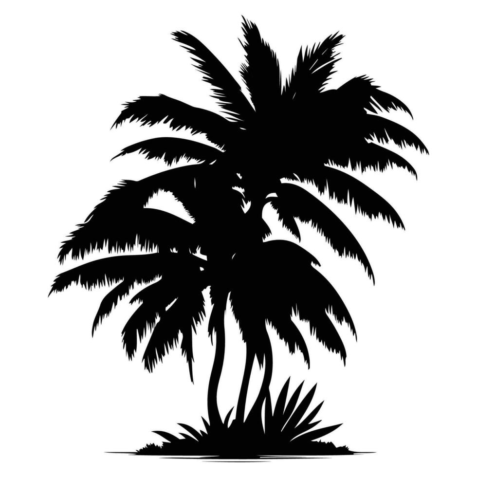 Palm Tree vector Palm tree silhouette Coconut tree vector silhouette