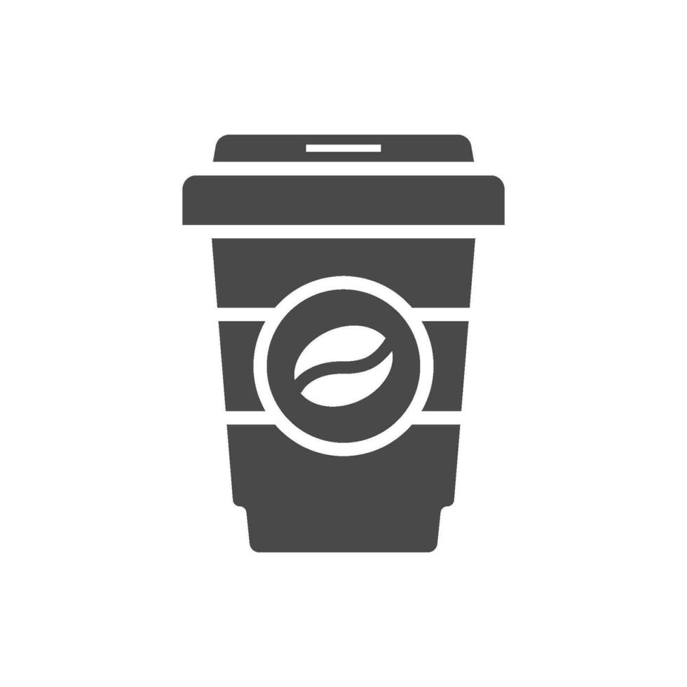 coffee paper cup icon design vector