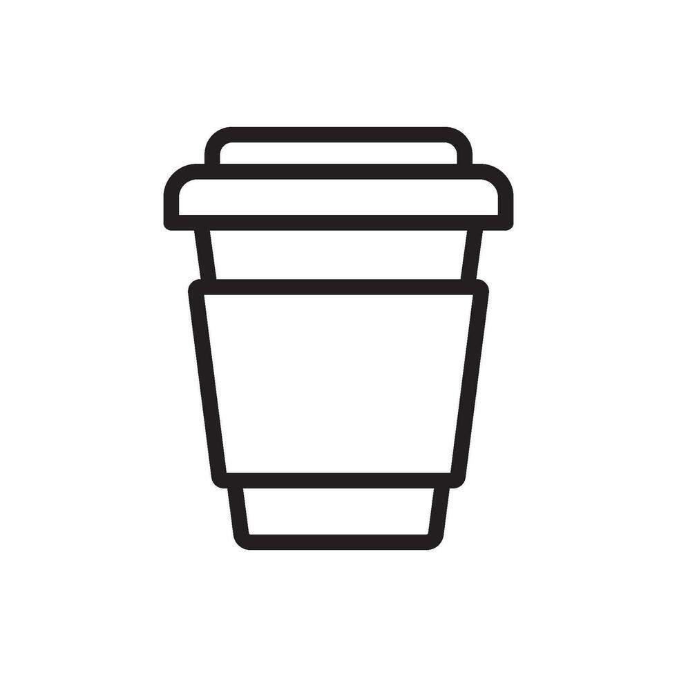 coffee paper cup icon design vector