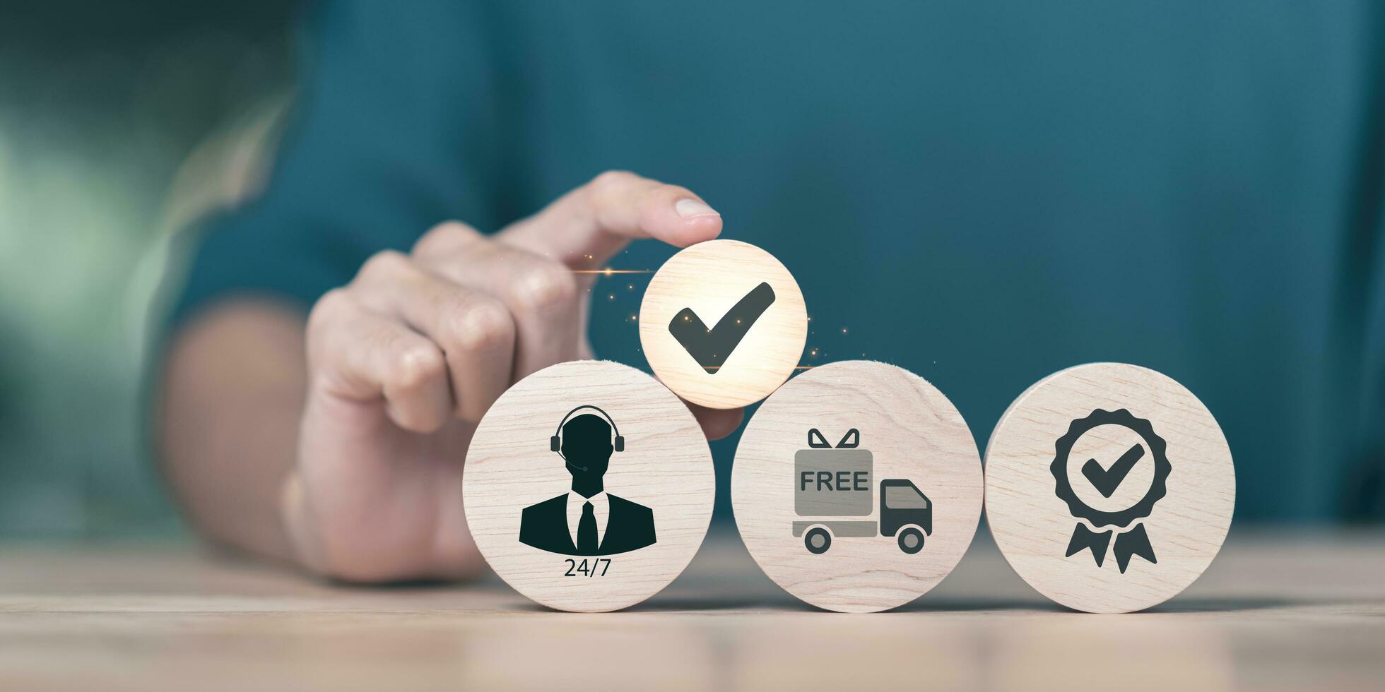 concept of online support and customer service ,Hotline for contact and advice ,Customer service reception for initial troubleshooting ,Guaranteed quality and excellent service photo