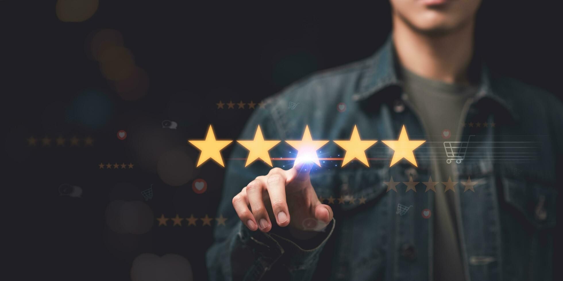 Male consumers opinion, and rated their satisfaction ,rate and review them online ,Services and Products and Customer Engagement ,Customer Experience Survey ,showing feedback ,excellent survey photo