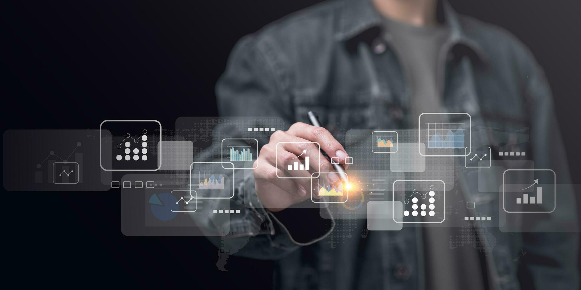 statistical analyst using calculator to calculate and read reports, graphs and charts, business statistics ,Analysis and improvement of corporate strategy ,analytics connected to large databases photo