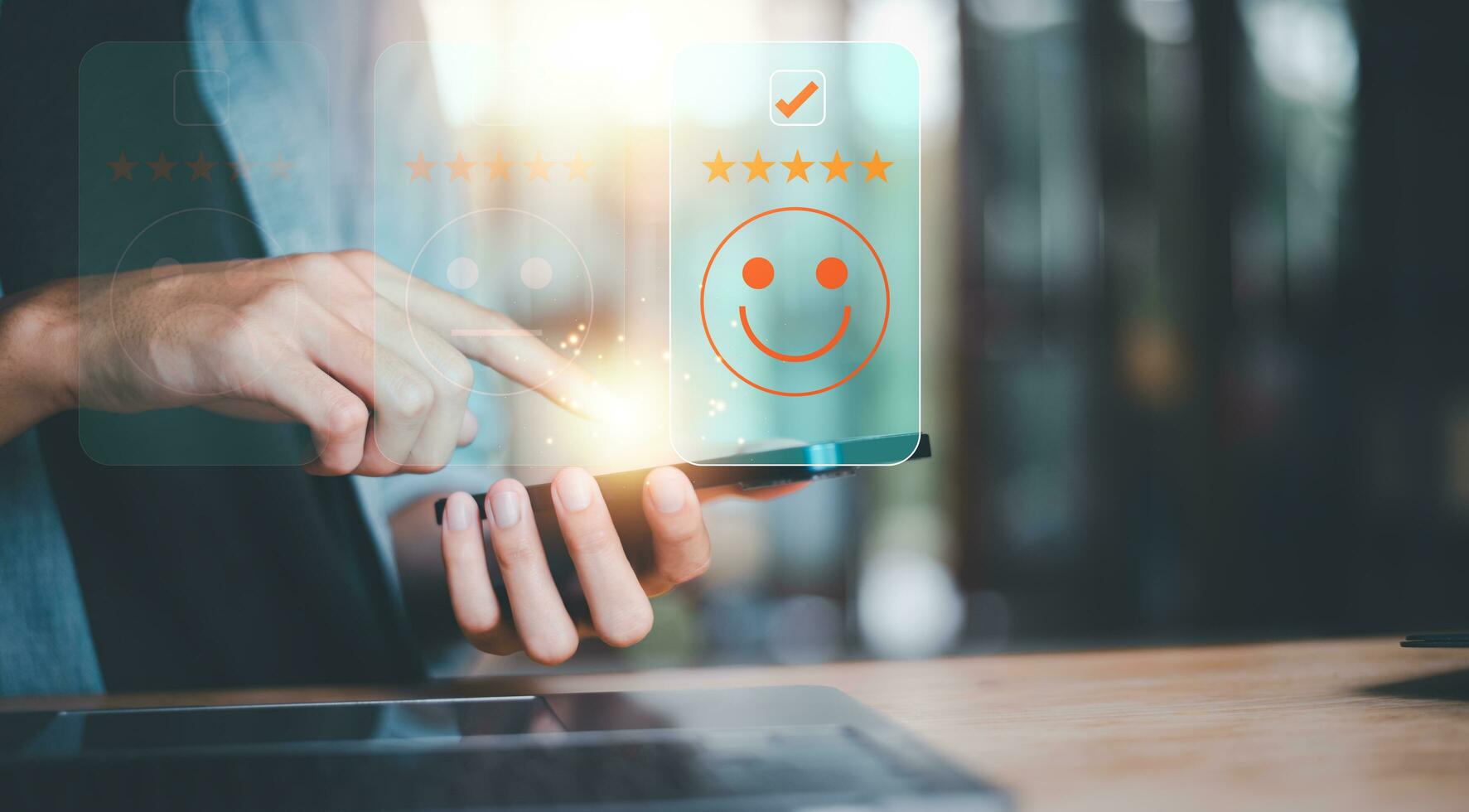 operator makes mark on survey topic ,checkbox to conduct opinion and quality surveys or satisfaction ,Auditing and evaluating quality and efficiency of personnel ,Checklist with checkmarks photo