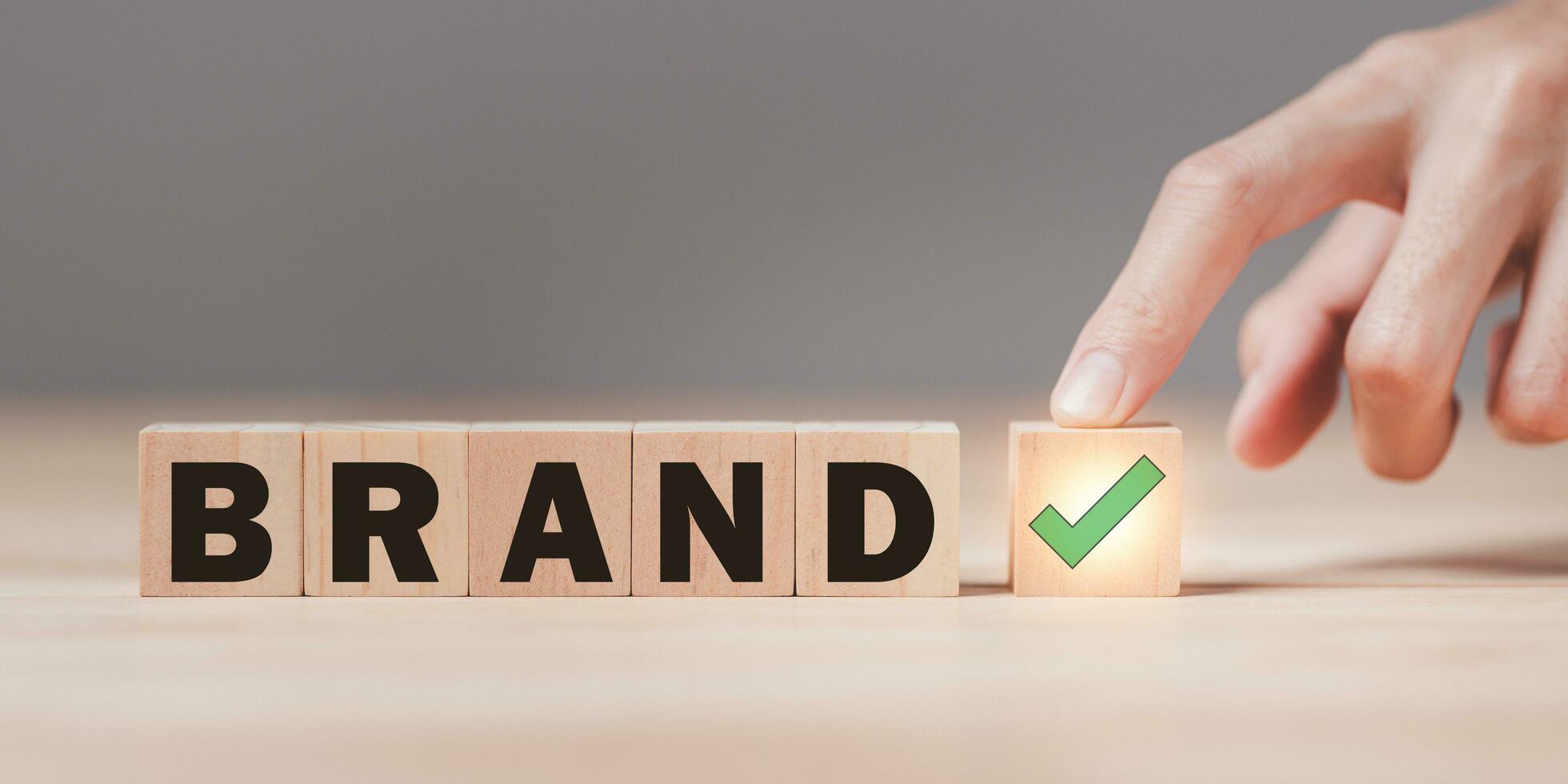 Brand and trademark concept,increasing value of goods and products ,Marketing that shows unique identity of product ,Advertising business with mark or logo ,Design that expresses identity and quality photo