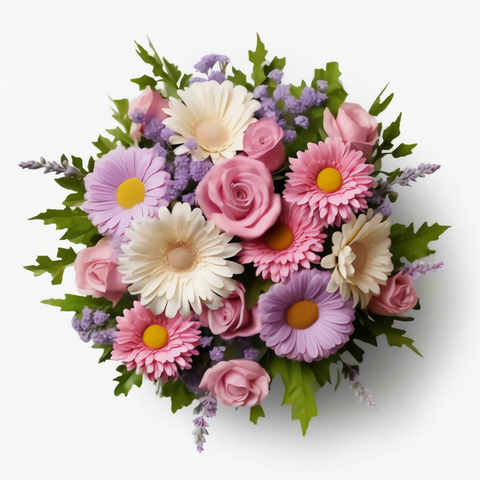 A colorful bouquet of flowers. AI Generated. photo