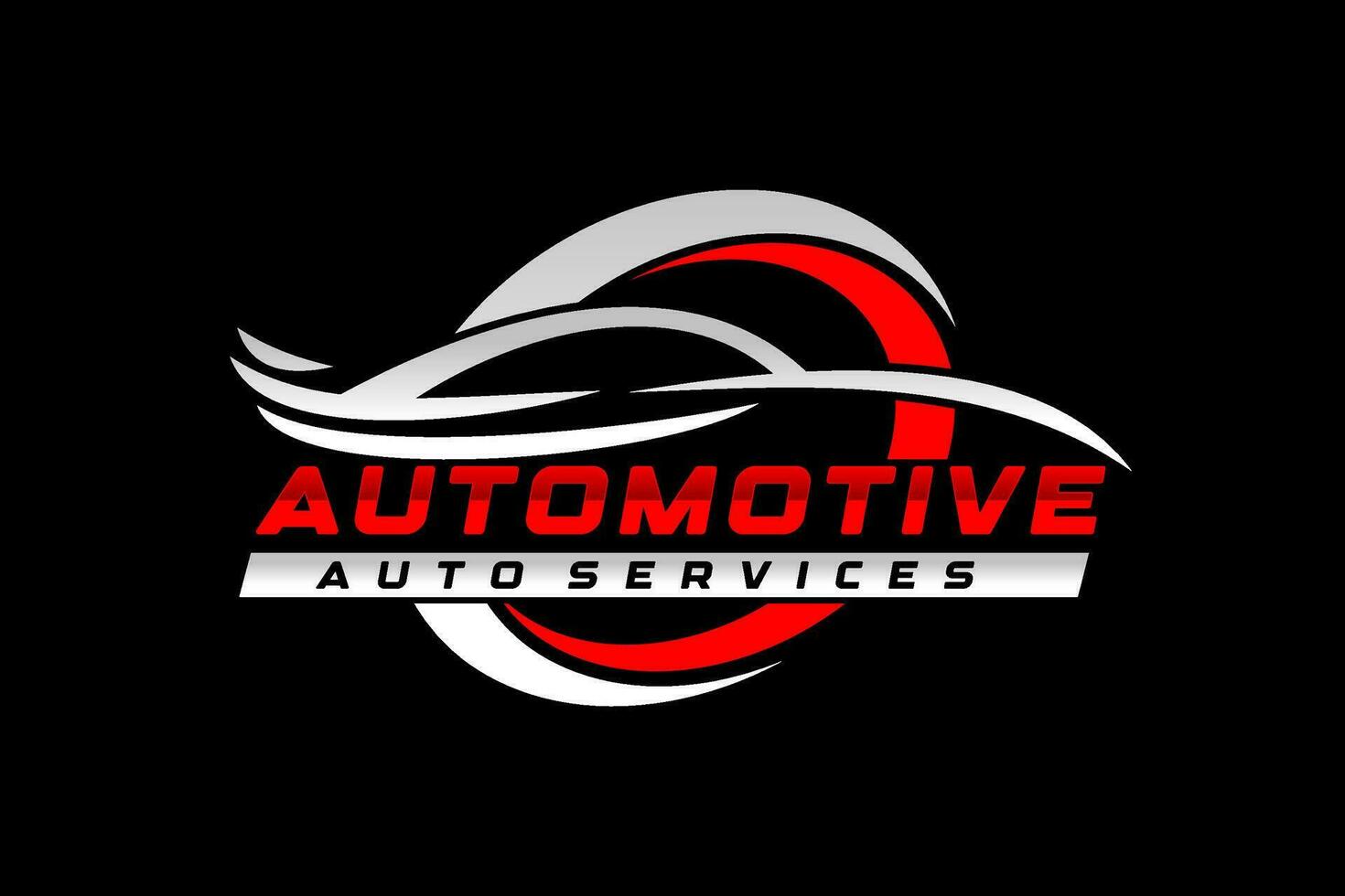 Auto style car logo design with concept sports vehicle icon silhouette vector