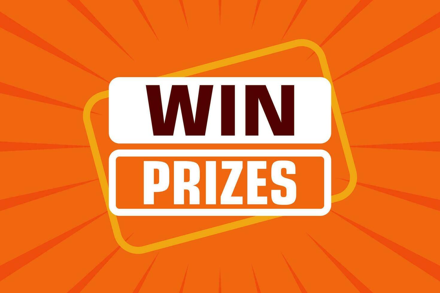 Win prizes labels banners design. Festive template can be used for invitation cards, flyers, posters. vector