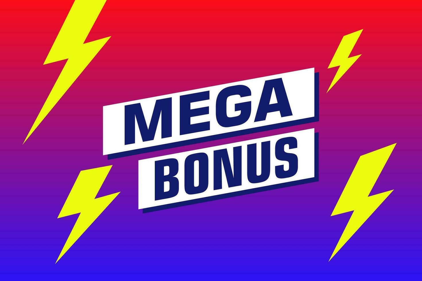 Mega Bonus labels banners design. Festive template can be used for invitation cards, flyers, posters. vector