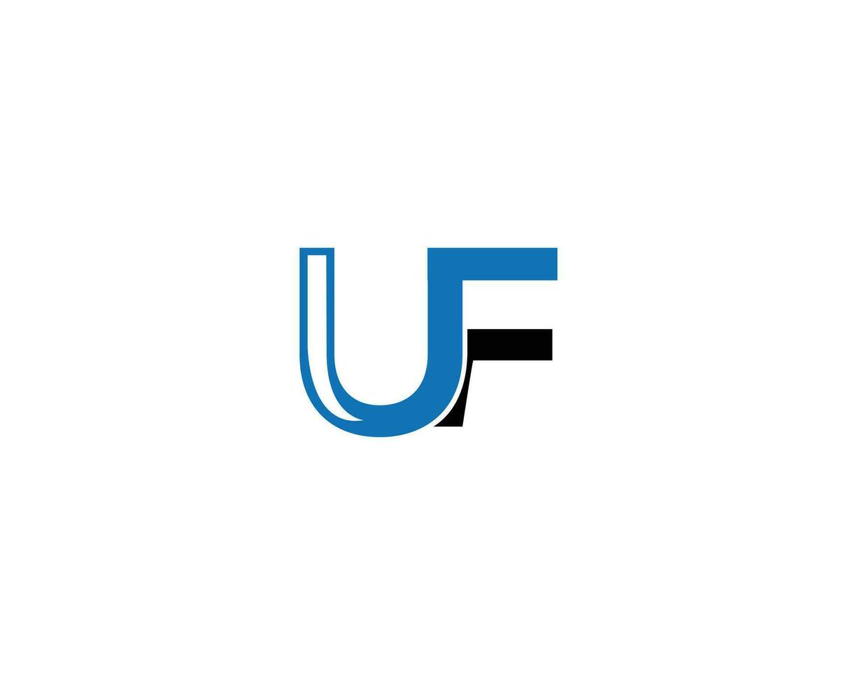 Abstract UF Letter Logo And Icon Design Creative Vector Concept.