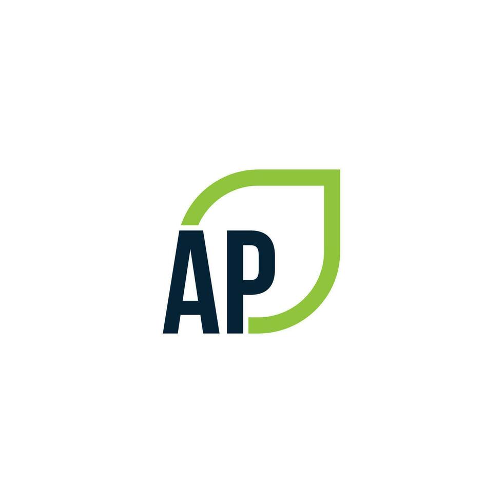 Letter AP logo grows, develops, natural, organic, simple, financial logo suitable for your company. vector