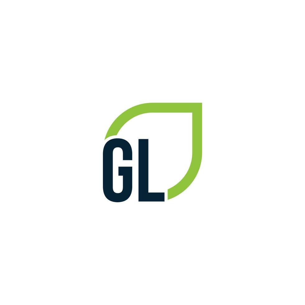 Letter GL logo grows, develops, natural, organic, simple, financial logo suitable for your company. vector