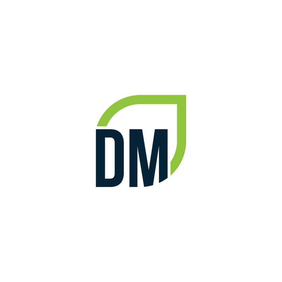 Letter DM logo grows, develops, natural, organic, simple, financial logo suitable for your company. vector