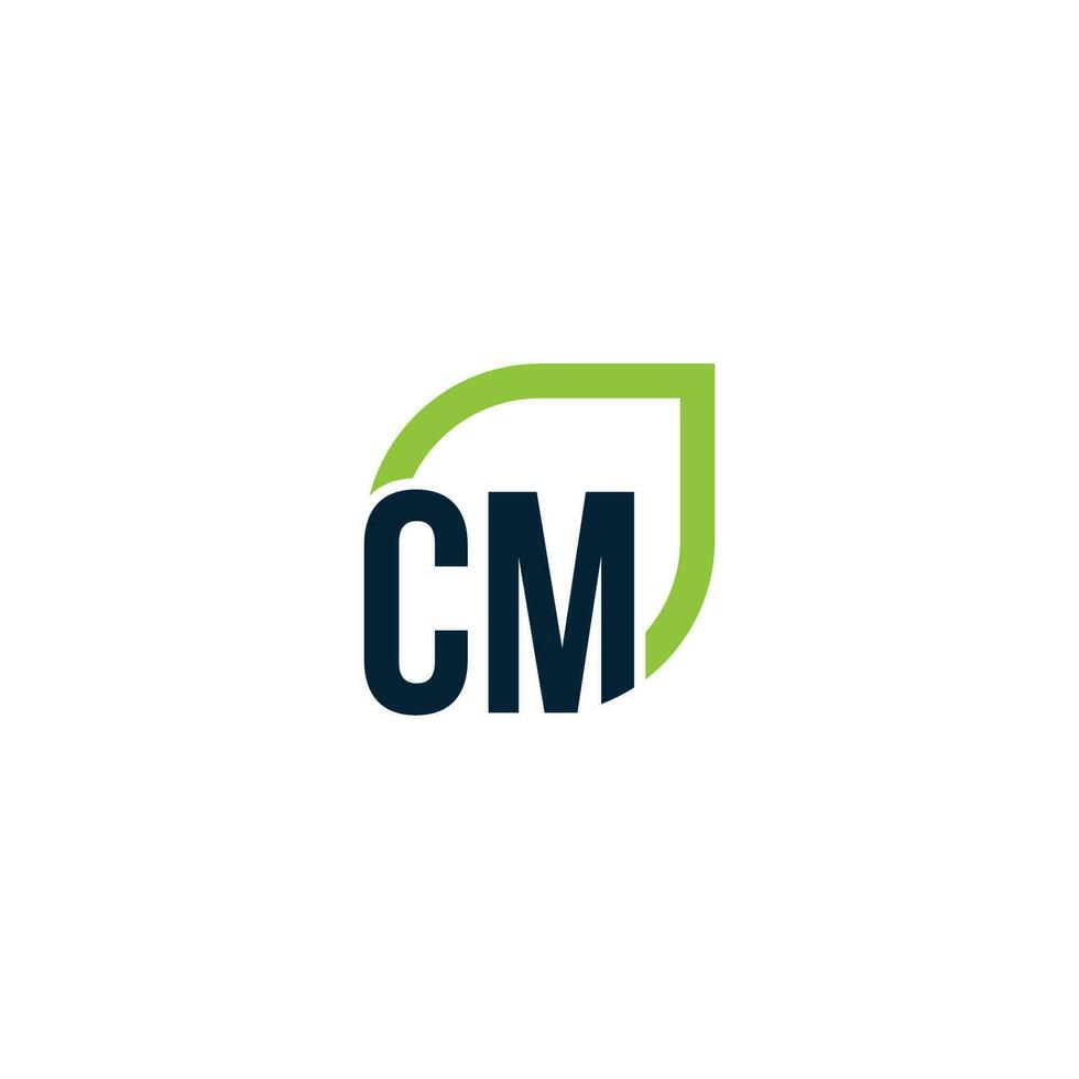 Letter CM logo grows, develops, natural, organic, simple, financial logo suitable for your company. vector