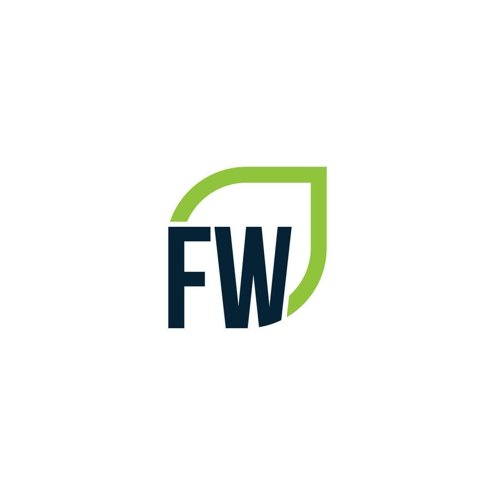 letra fw logo crece, desarrolla, natural, orgánico, simple, financiero logo adecuado para tu compañía. vector