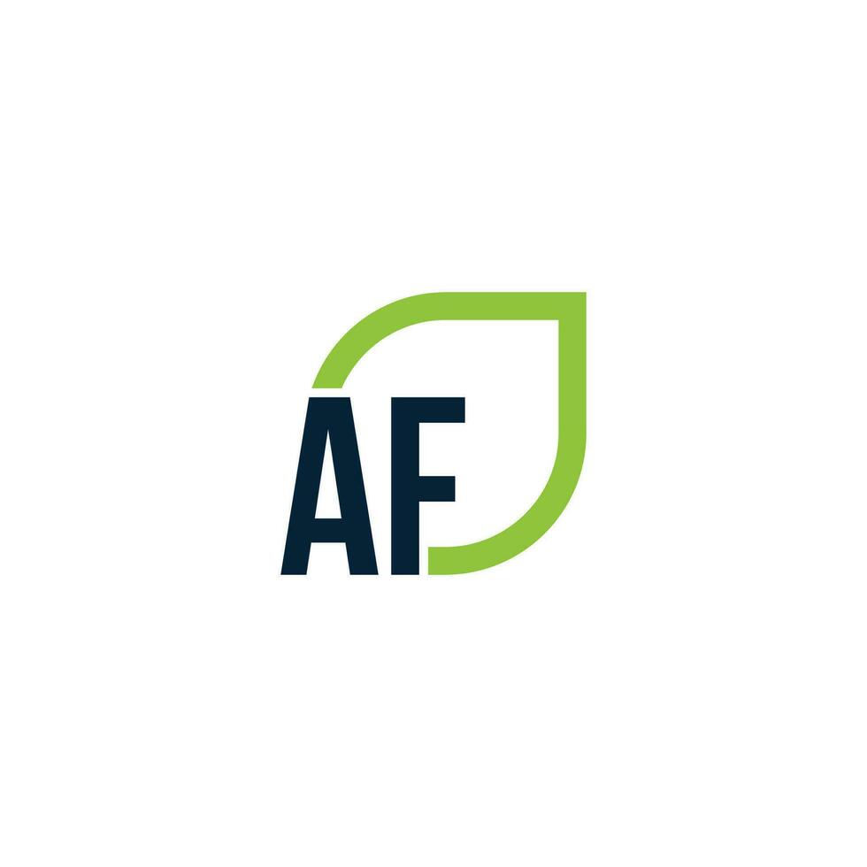 Letter AF logo grows, develops, natural, organic, simple, financial logo suitable for your company. vector