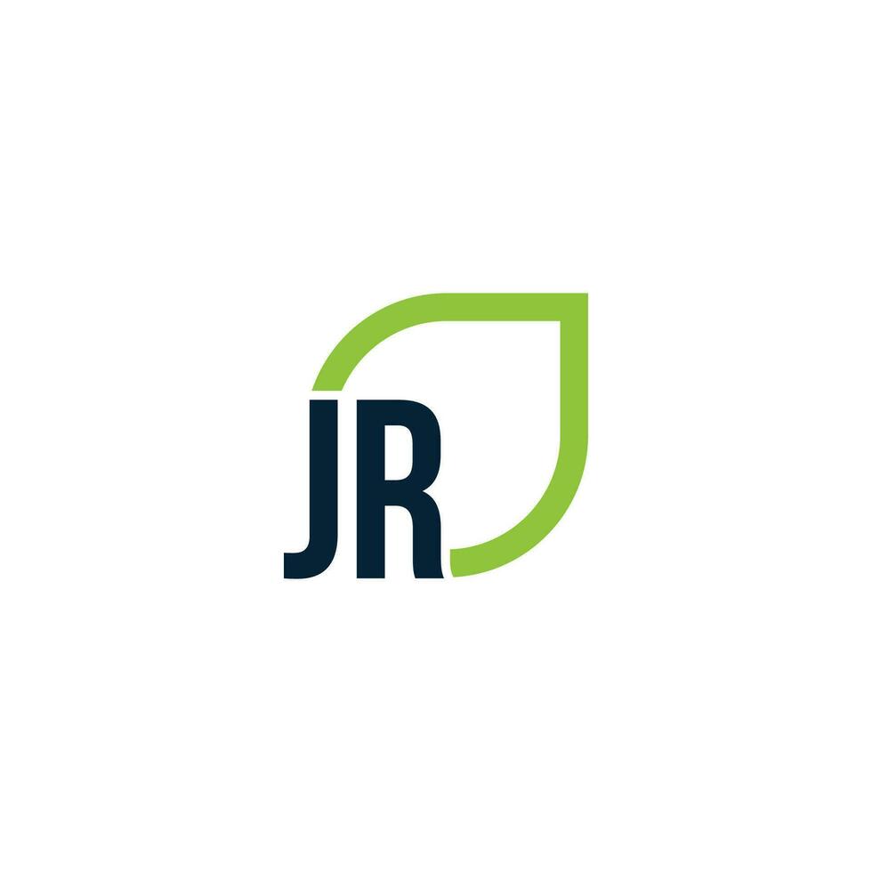 Letter JR logo grows, develops, natural, organic, simple, financial logo suitable for your company. vector